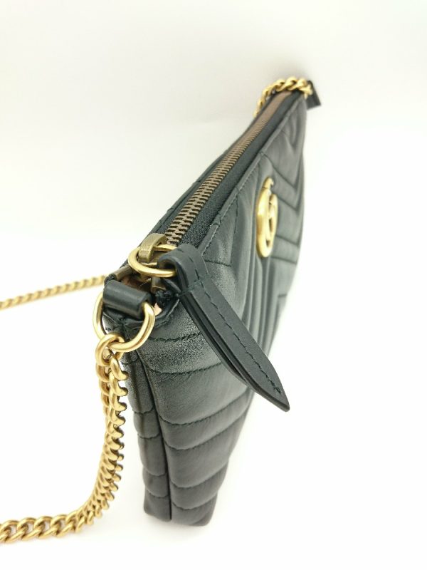 8 Gucci Marmont Leather Black Chain GG Wallet Shoulder Bag