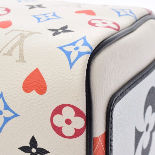 9 Louis Vuitton Monogram Game On Speedy Bandouliere 25 White