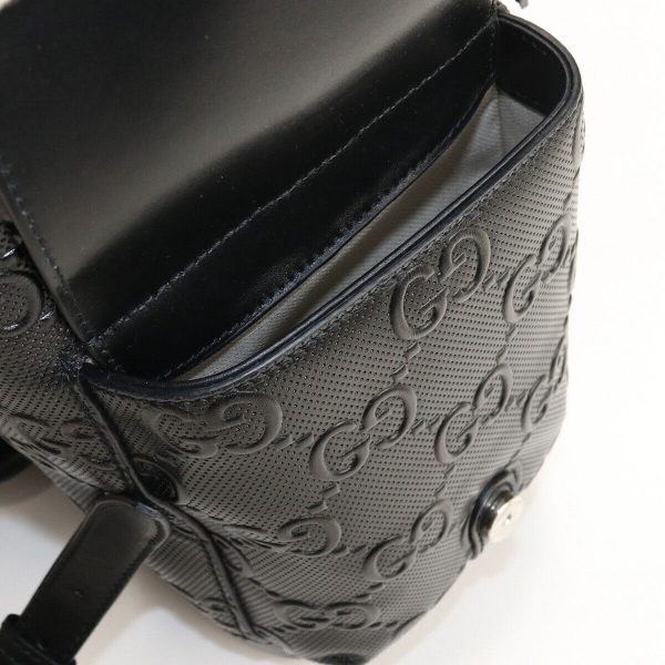 9 Gucci GG Embossed Backpack Leather Black S