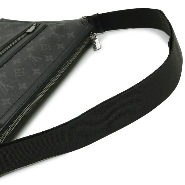 9 Louis Vuitton Monogram Eclipse Leather Odyssey Messenger PM Crossbody Bag Black