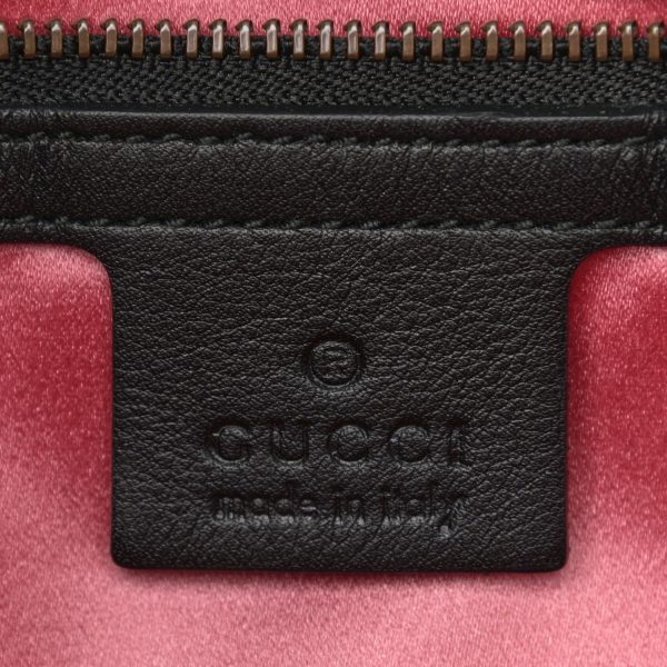 c73aaf4cc18daa88957a2f6a64a73e84 GUCCI Velvet Matelasse Medium GG Marmont Shoulder Bag Black