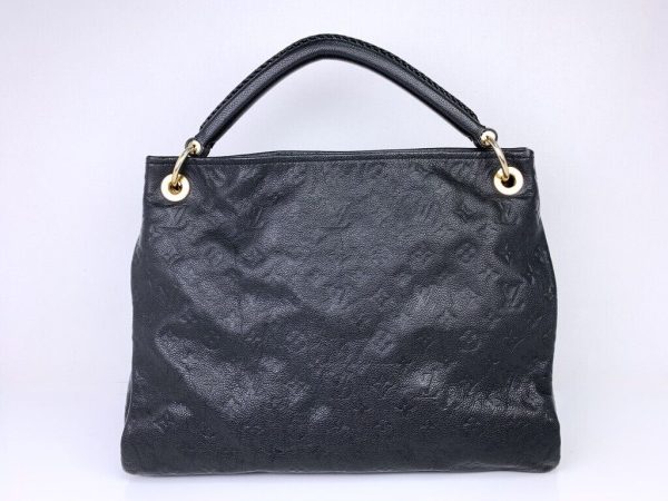 s l16002 Louis Vuitton Artsy MM Black Empreinte Leather Hobo Bag