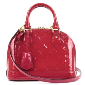 s l500 Louis Vuitton Monogram Vernis Alma BB 2Way Bag Red