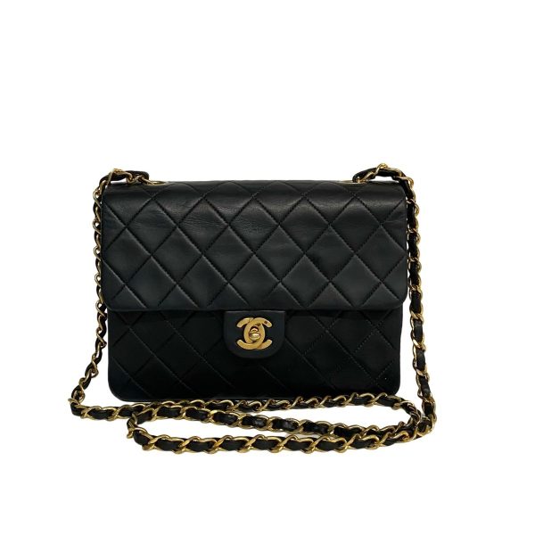 1 Chanel Chain Shoulder Leather Navy Shoulder Bag