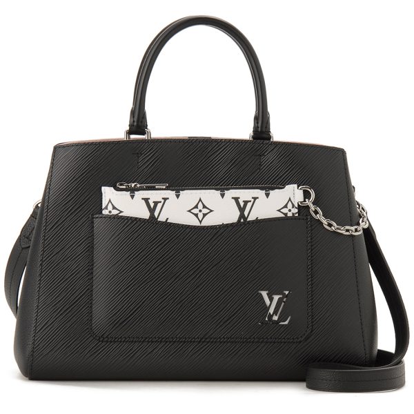 1 Louis Vuitton Marelle MM Epi Leather Shoulder Bag black