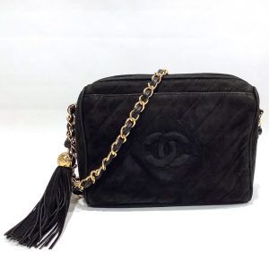 1 Chanel Matelasse Chain Shoulder Bag Black