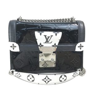 1 Louis Vuitton Emplant Montaigne BB Shoulder Bag Leather Silver Studs Black