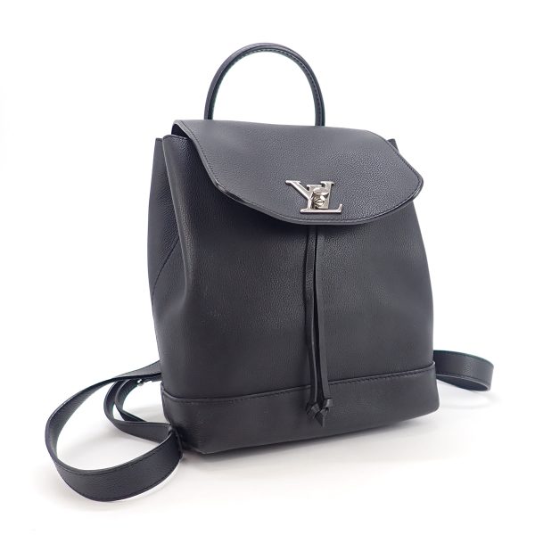 1 Louis Vuitton Lock Me Backpack Calfskin Noir Black Shoulder Bag