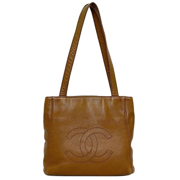 1 Chanel Brown Leather Tote Bag Shoulder Bag