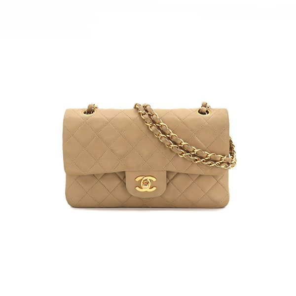 1 Chanel Matelasse 23 Chain Shoulder Leather Beige Gold Hardware Shoulder Bag