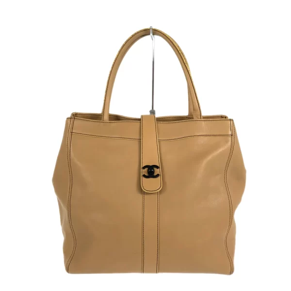 1 Chanel Lambskin Beige Tote Bag