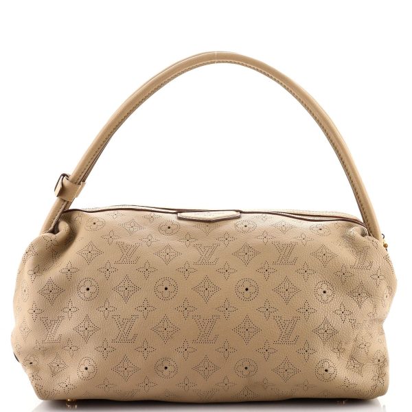 1 Louis Vuitton Galatea Handbag Mahina Leather MM Neutral