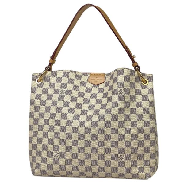 1 Louis Vuitton Graceful Damier Azur White PM Hobo