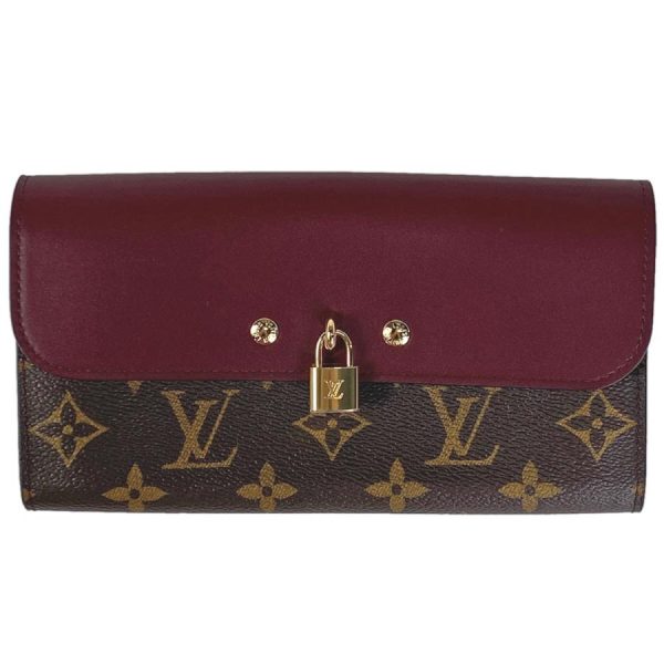 1 Louis Vuitton Portefeuille Venus Wallet Monogram Brown Red Long Wallet Handbag