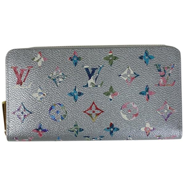 1 Louis Vuitton Zippy Wallet Floral Garden Metallic Silver Monogram Long Wallet Handbag