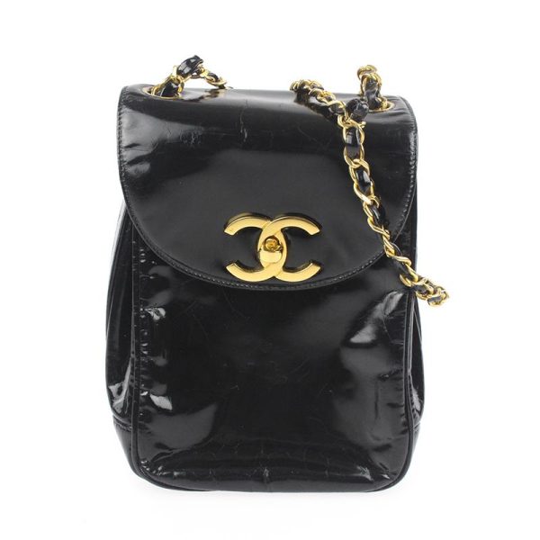 1 Chanel Leather Black Shoulder Bag