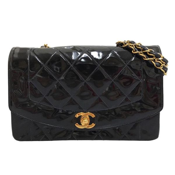 1 Chanel Matelasse TurnLock Chain Shoulder Bag Black