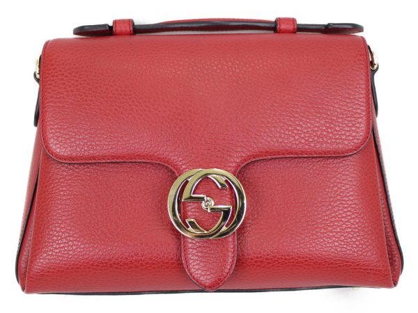 1 Gucci Interlocking GG Chain Shoulder Bag Red