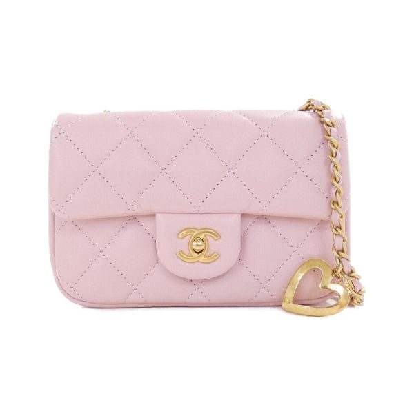 1 Chanel Metal Fittings Gold Pink Chain Shoulder Bag