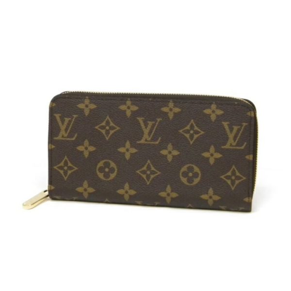 1 Louis Vuitton Cloth Bag Zippy Wallet Monogram Round Zipper Long Wallet Handbag