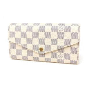 1 Louis Vuitton Portefeuille Sarah Damier Azur Long Wallet Handbag