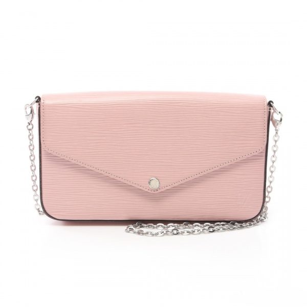 1 Louis Vuitton Pochette Felicie Rose Ballerine Chain Shoulder Epi Leather Pink