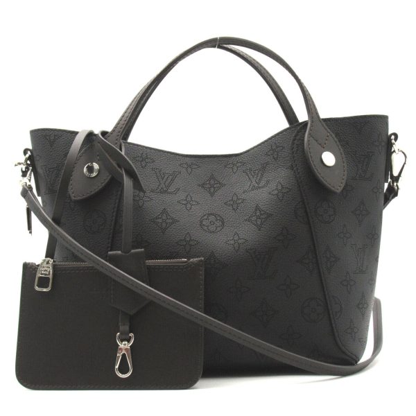 1 Louis Vuitton Hina PM Shoulder Handbag Mahina Leather Black