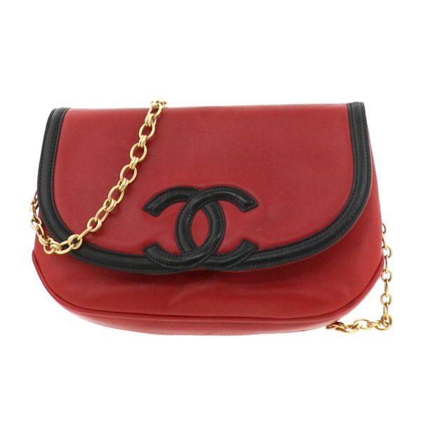 1 Chanel Shoulder Bag Messenger Bag Red