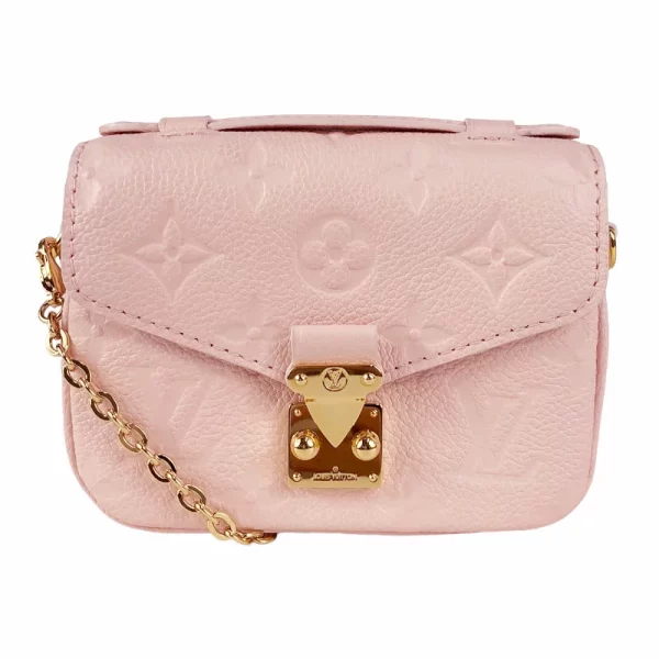 1 Louis Vuitton Pochette Metis Chain Monogram Shoulder Bag Pink