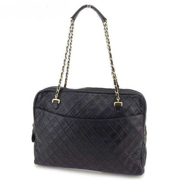 1 Chanel Matelasse Chain Shoulder Bag Black