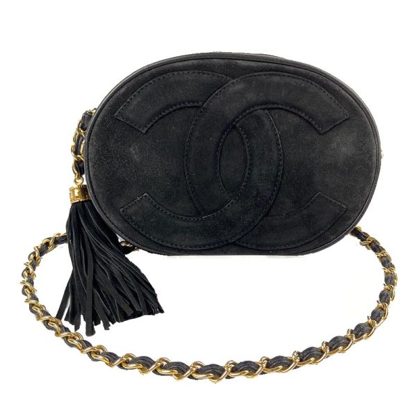 1 Chanel Chain Shoulder Bag Black Gold