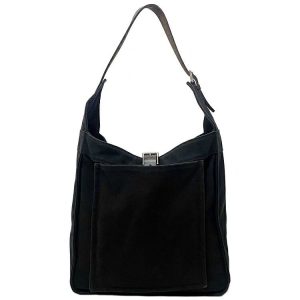 1 Hermes Shoulder Bag Marwari GM Black Tote Bag Canvas Leather