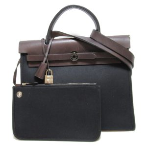 1 Hermes Shoulder Bag Black Leather