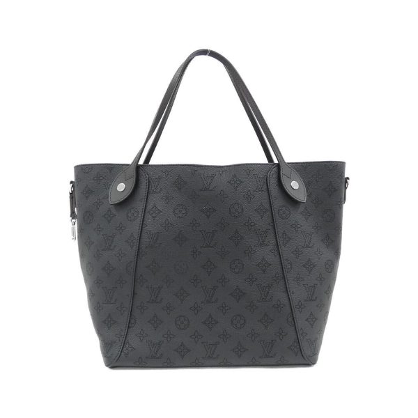 1 Louis Vuitton Hina MM Mahina Leather Hobo Bag Black