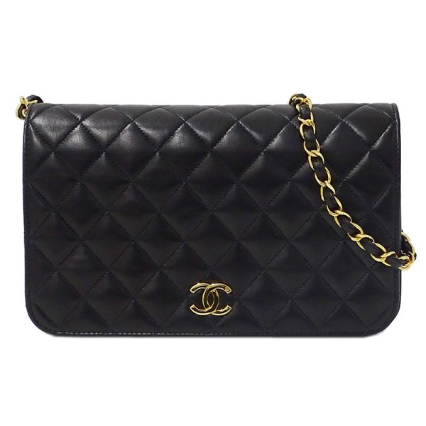 1 Chanel Matelasse Gold Chain Shoulder Lambskin Black