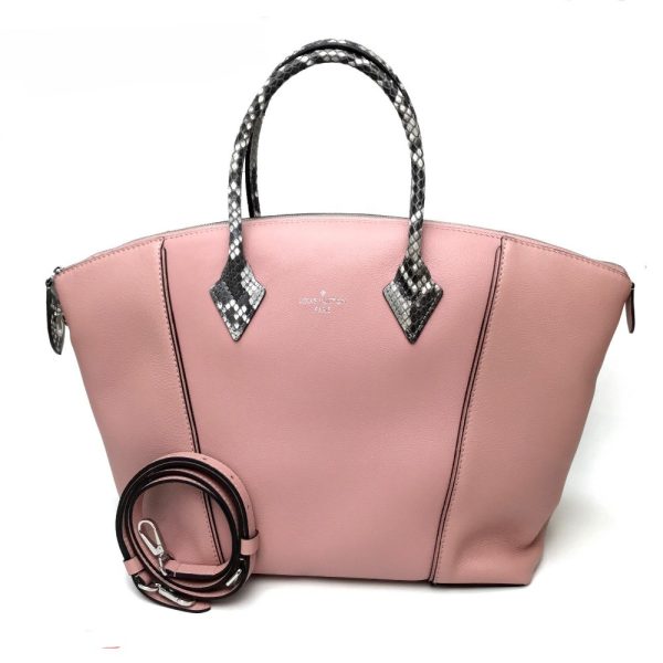 1 Louis Vuitton Lockit Leather Magnolia Pink MM 2way Shoulder Bag