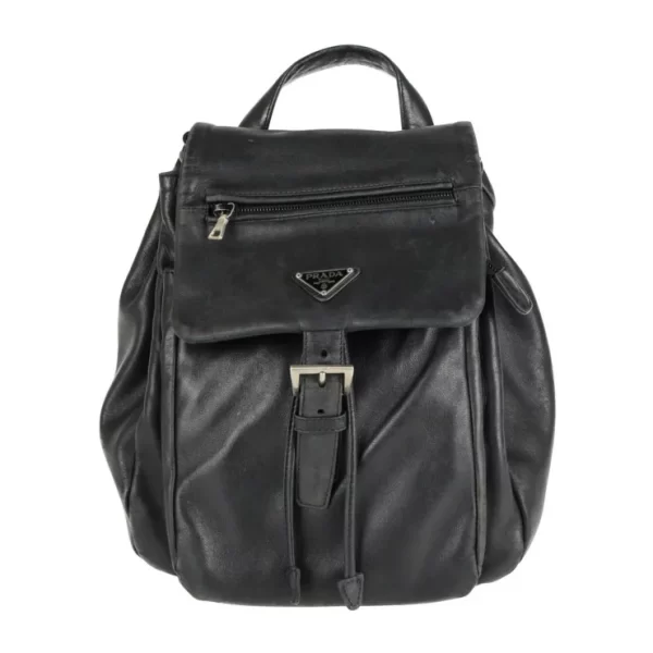 1 PRADA Prada Nappa Leather NERO Backpack CITY Backpack Daypack Shoulder Bag Handbag Luxury Bag