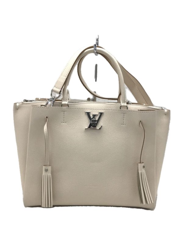 1 Louis Vuitton Lock Me Leather Ivory Shoulder Bag