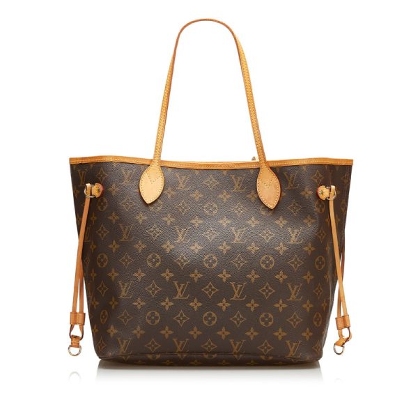 1 Louis Vuitton Tote Bag Neverfull Monogram Pvc Leather Brown MM Shoulder Bag