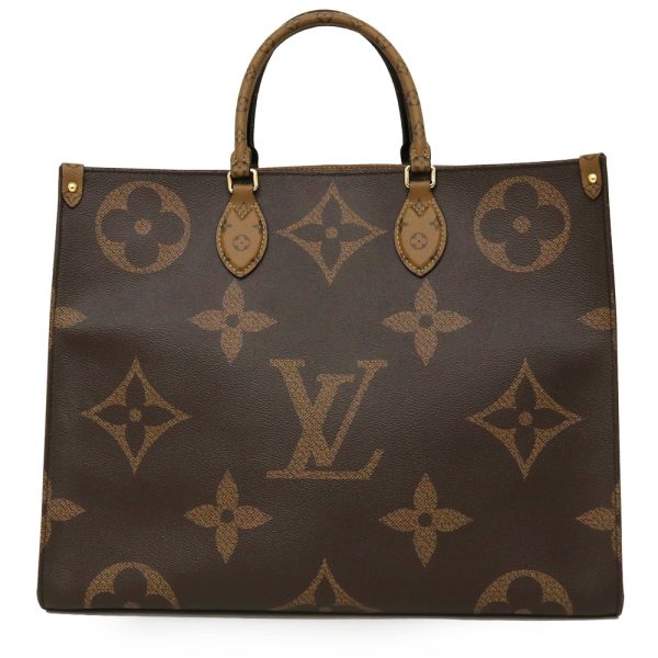 1 Louis Vuitton Tote Bag On The Go Giant Monogram Reverse Brown GM 2way Shoulder Bag