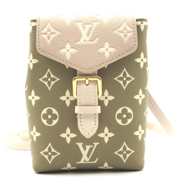 1 Louis Vuitton Tiny Rucksack Backpack Bag Embossed Leather Monogram Khaki Beige