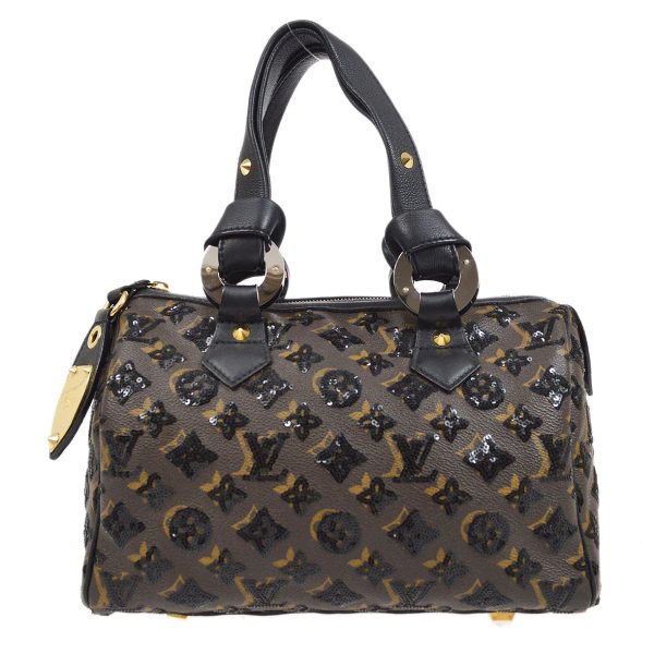 1 Louis Vuitton Speedy 30 Hand Bag Black Monogram Eclipse