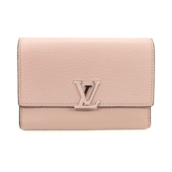 1 Louis Vuitton Portefeuil Capucines Compact Taurillon Leather Pink Wallet Handbag