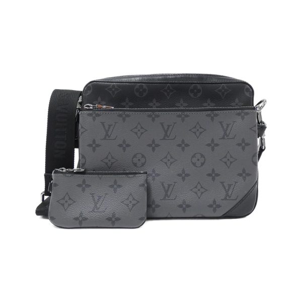 1 Louis Vuitton Monogram Eclipse Reverse Trio Messenger Shoulder Bag