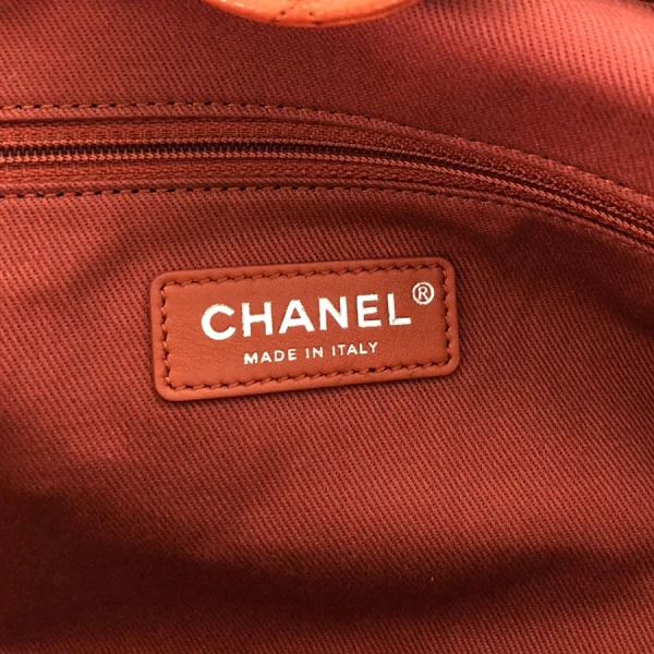 10 Chanel Large Shopping Bag Canvas Leather Red