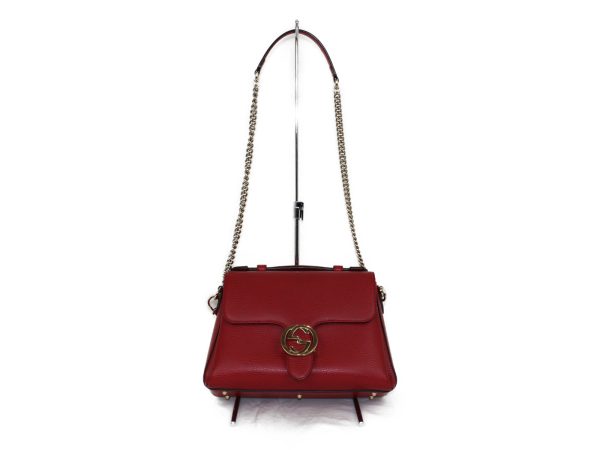 11 Gucci Interlocking GG Chain Shoulder Bag Red