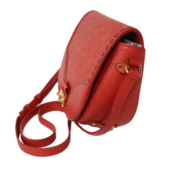 2 Louis Vuitton Juno Monogram Emplant Leather Crossbody Bag Red