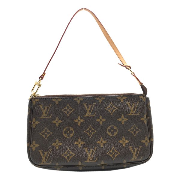 2 Louis Vuitton Pochette Accessory Pouch Monogram Brown Handbag