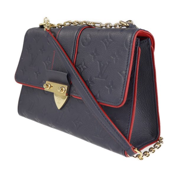 2 Louis Vuitton Saint Sulpice PM Shoulder Bag Monogram Implant Marine Rouge 2WAY Chain Diagonal Hang Vuitton