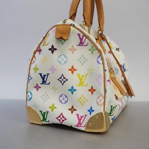 2 Louis Vuitton Monogram Speedy 30 Multicolor canvas Handbag white